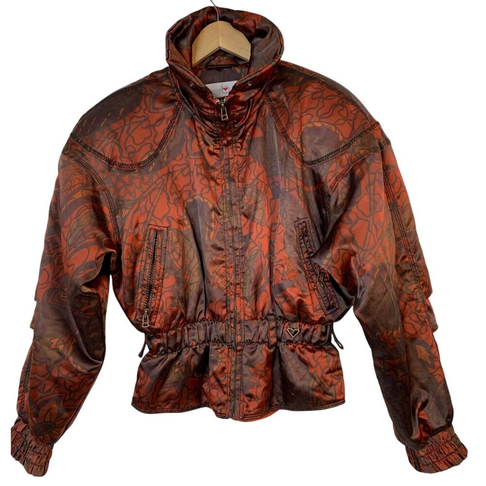 VTG 90s Womens 10 Obermeyer Ski Jacket Floral Print EUC  RAA10419